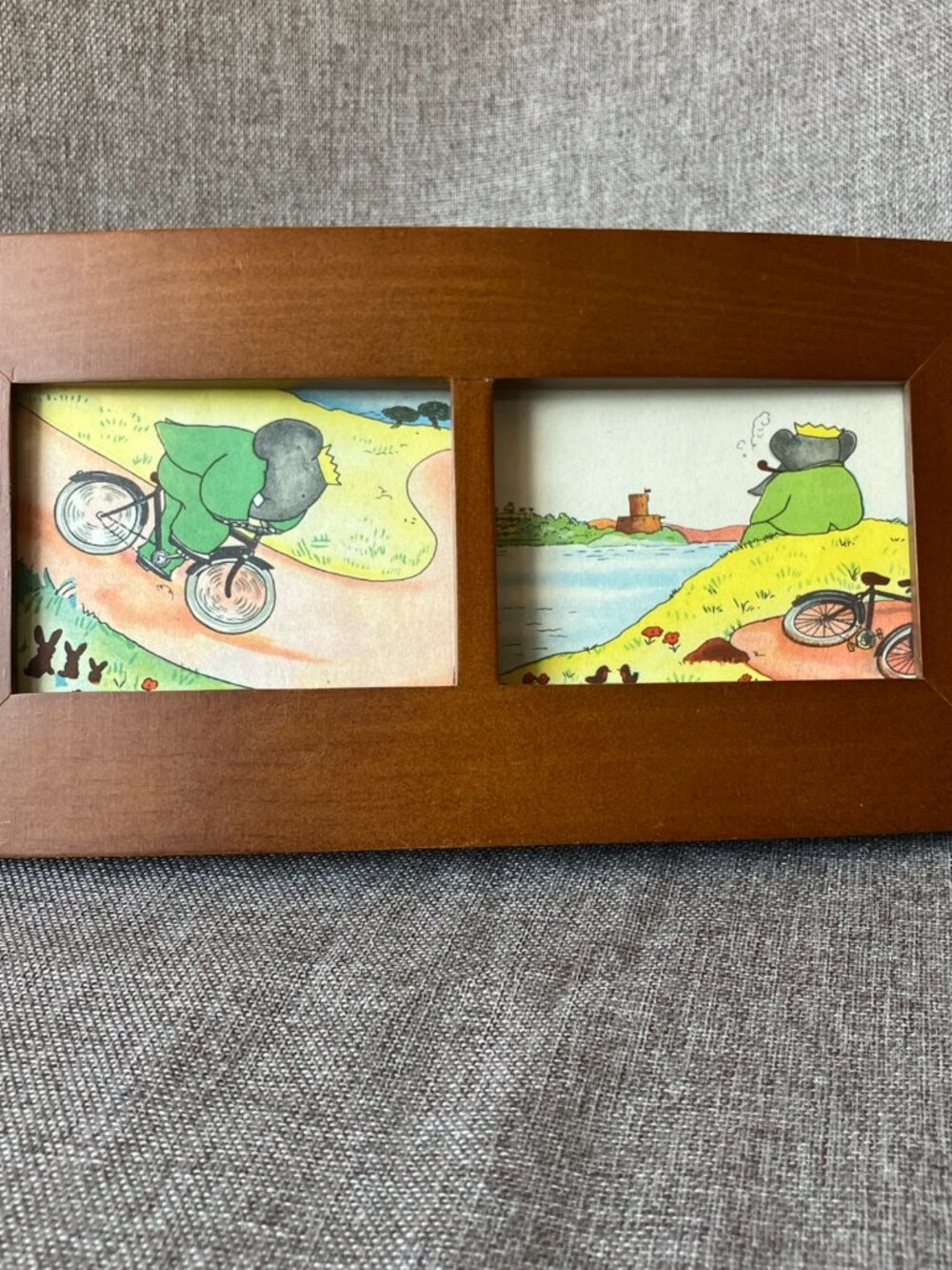 Babar, Original 1938 Ephemera, by Jean De Brunhoff , 5”x10” Framed